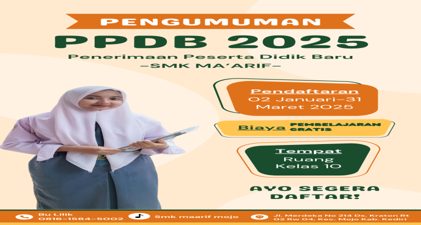 Pendaftaran siswa baru Tahun Pelajaran 2025/2026